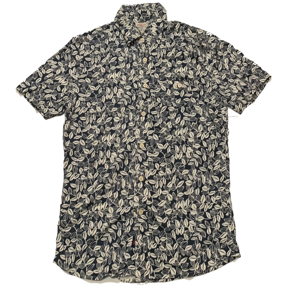 Faherty Blue and White Casual Button Down Shirt